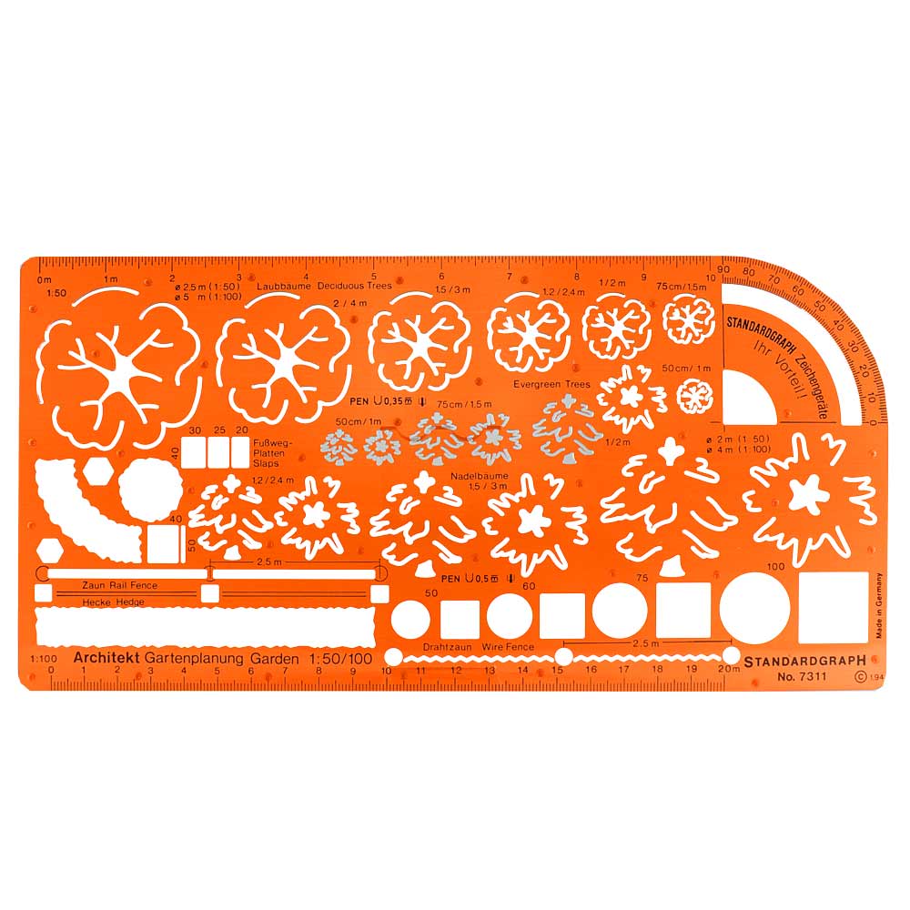 PLANTILLA ARQUITECTURA JARDINES Y PAISAJES ESCALA 1:50 Y 1:100 7311 STANDARDGRAPH1