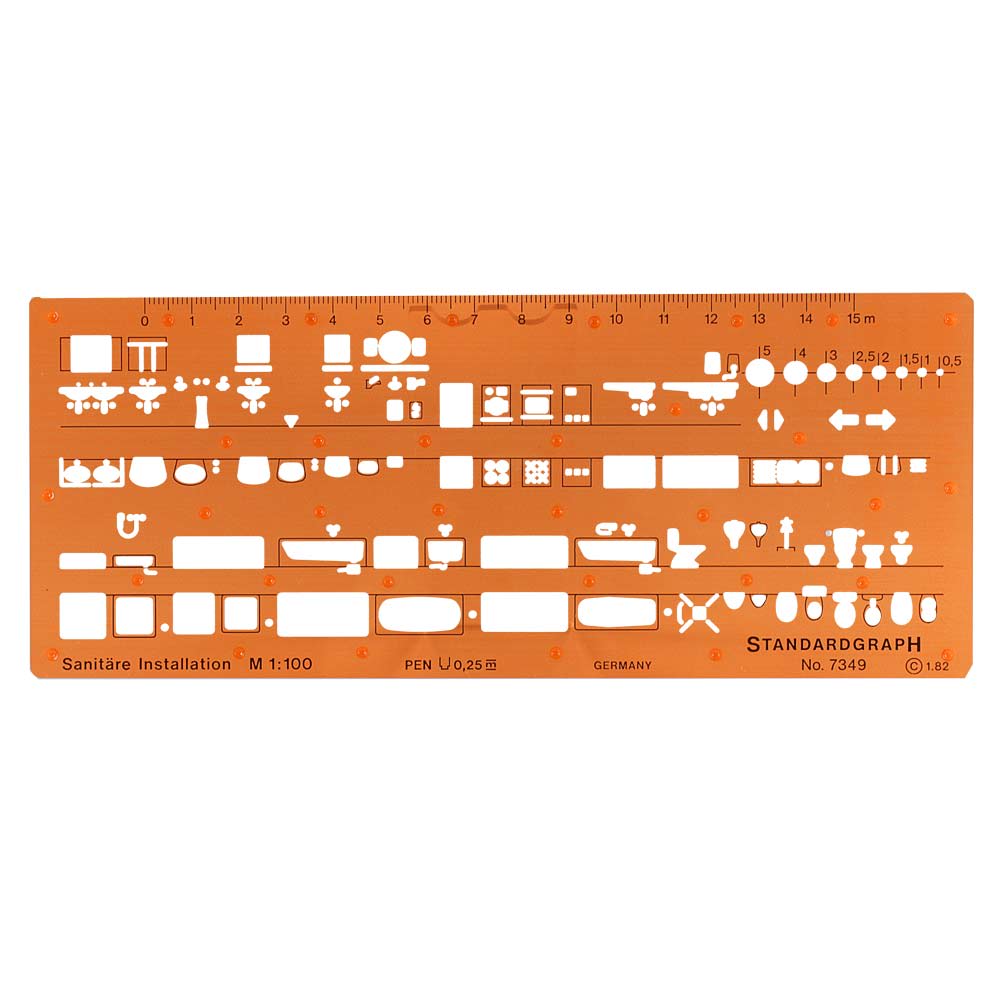PLANTILLA INSTALACION SANITARIA 1:100 STANDARDGRAPH 73491