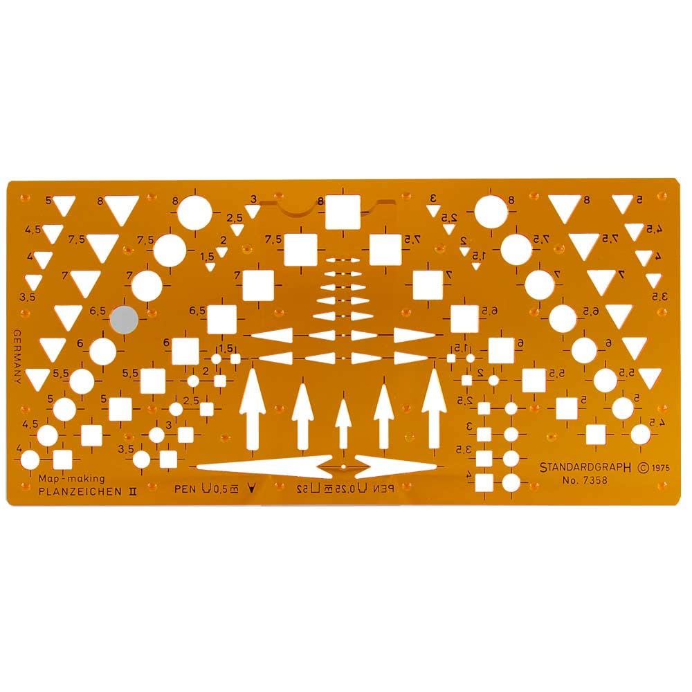 PLANTILLA SÍMBOLOS TOPOGRÁFICOS STANDARDGRAPH 73581