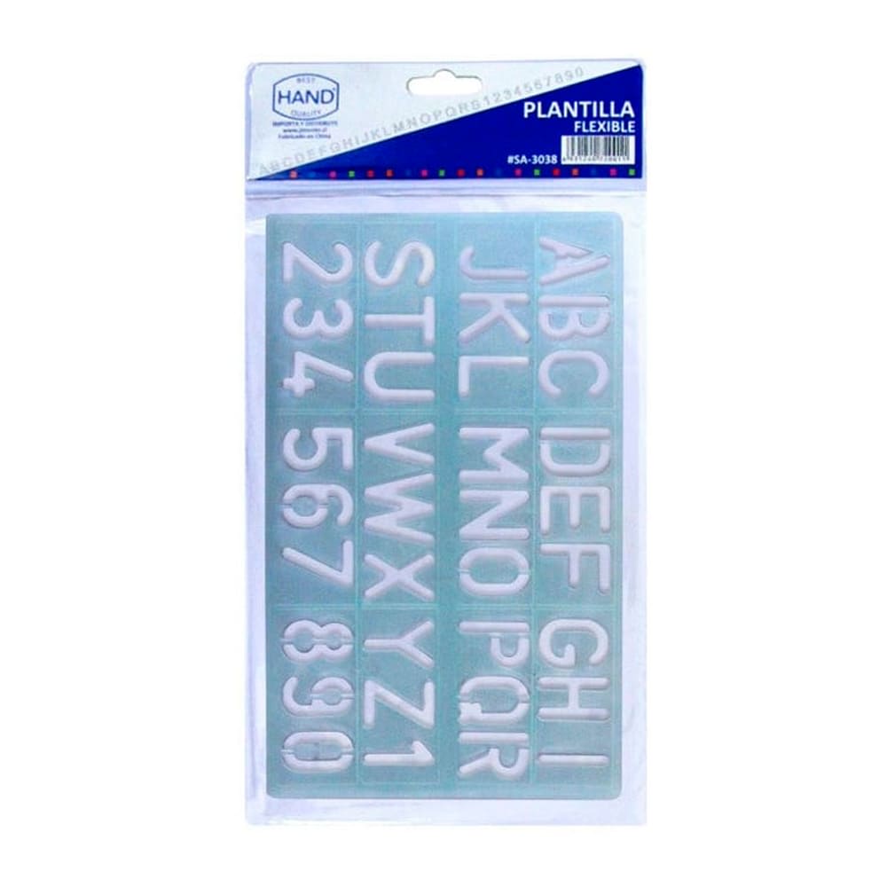 PLANTILLA PLÁSTICAS LETRAS Y NÚMEROS Nº SA 3038 HAND1