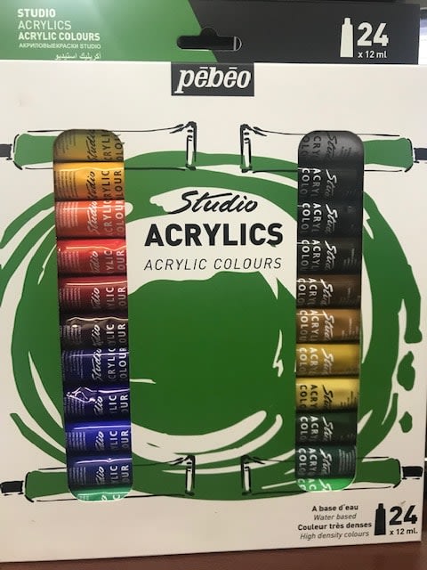 ACRILICO STUDIO 24 COLORES POMOS 12ML PEBEO1
