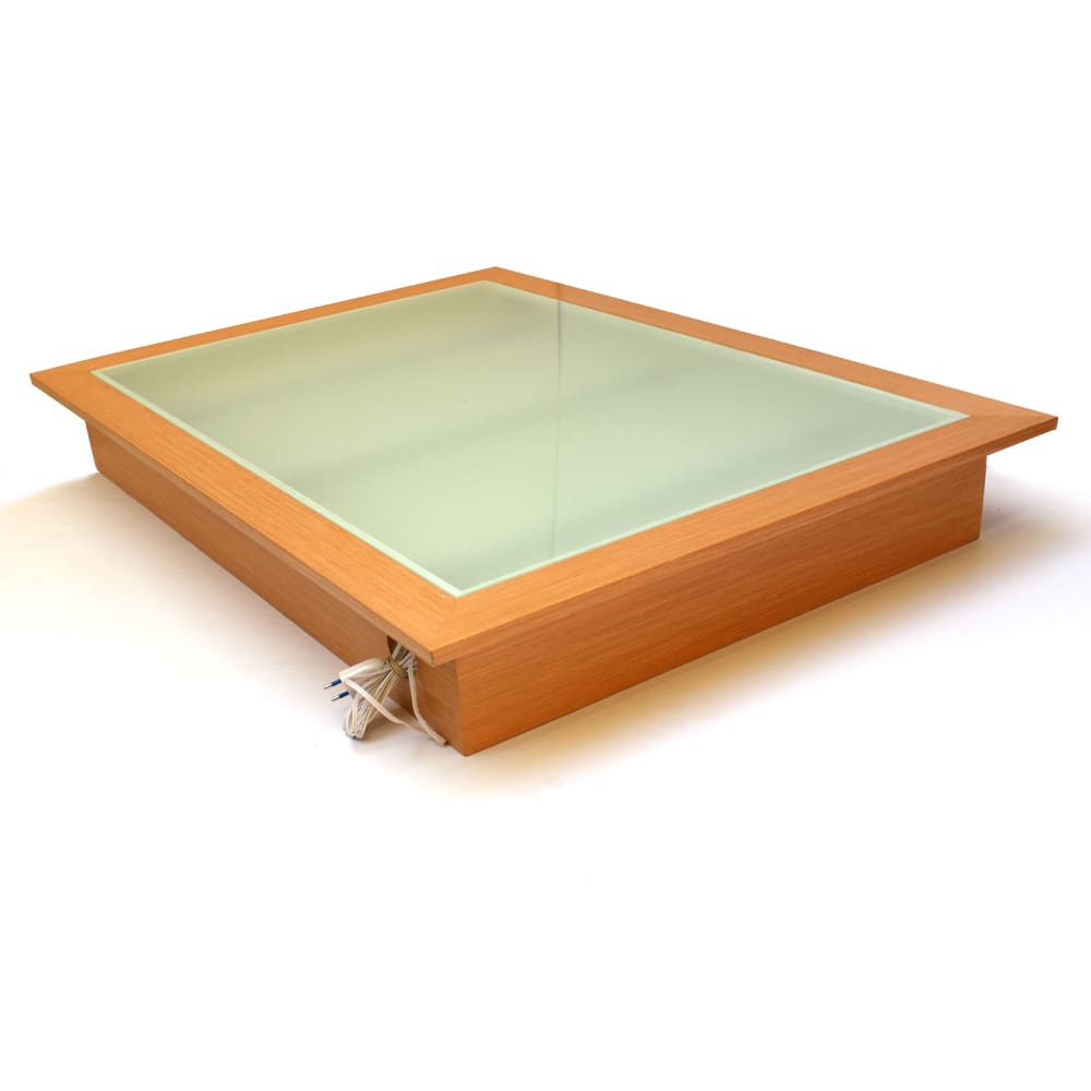 BASE DE LUZ 70X100CM CON VOLADO 80X110CM Y CUBIERTA DE VIDRIO1