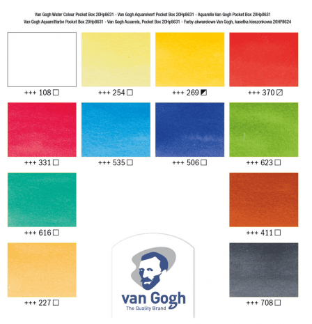 VAN GOGH ACUARELA 12 PASTILLAS COLORES NATURALEZA4