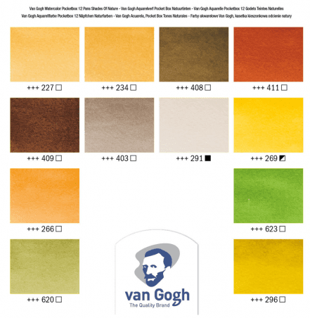 VAN GOGH ACUARELA 12 PASTILLAS COLORES NATURALEZA6