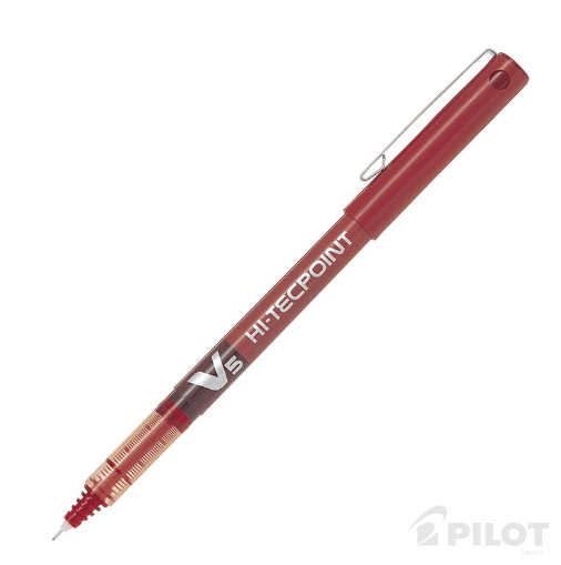 LAPIZ TINTA HI-TECPOINT V5 0.5 ROJO1
