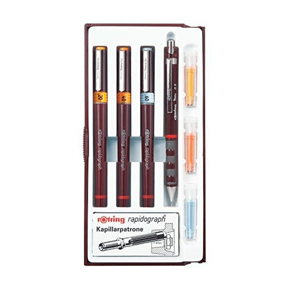 TIRALINEA RECARGABLE RAPIDOGRAPH ROTRING COLLEGE SET 0.1/0.3/0.5 MM1