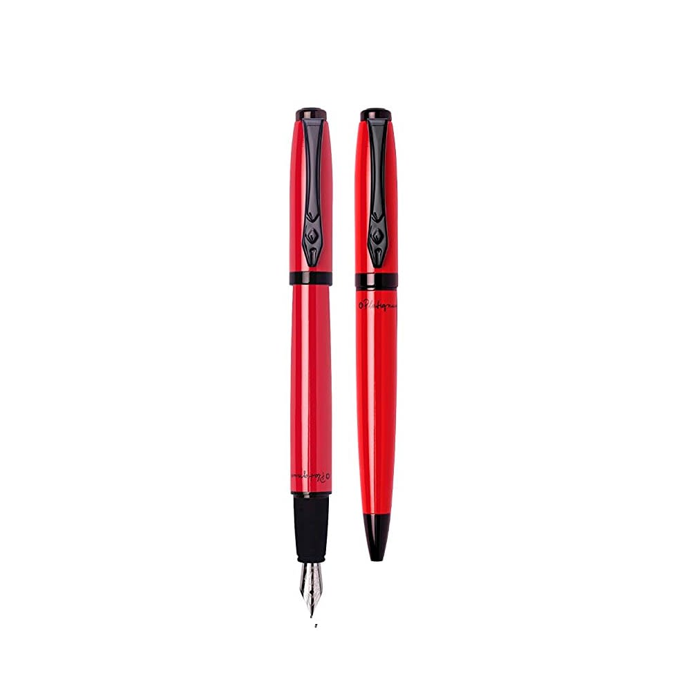SET DE PLUMA Y BOLÍGRAFO STANDARDGRAPH  PLATIGNUM ROJO1