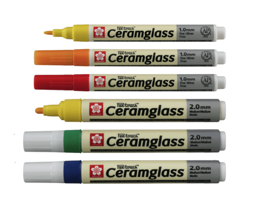 MARCADOR CERAMGLASS SAKURA PARA PORCELANA Y VIDRIO 1.0 MM AZUL1