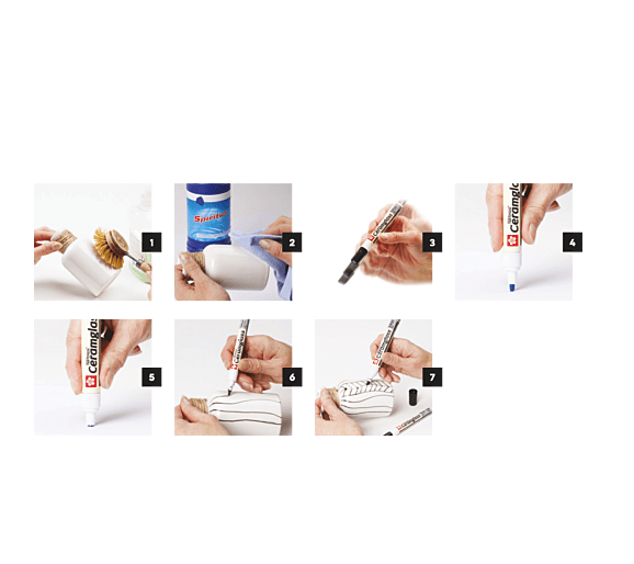 MARCADOR CERAMGLASS SAKURA PARA PORCELANA Y VIDRIO 1.0 MM AZUL2