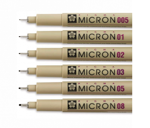 MARCADOR MICROPERM SAKURA 0.5MM NEGRO PERMANENTE2