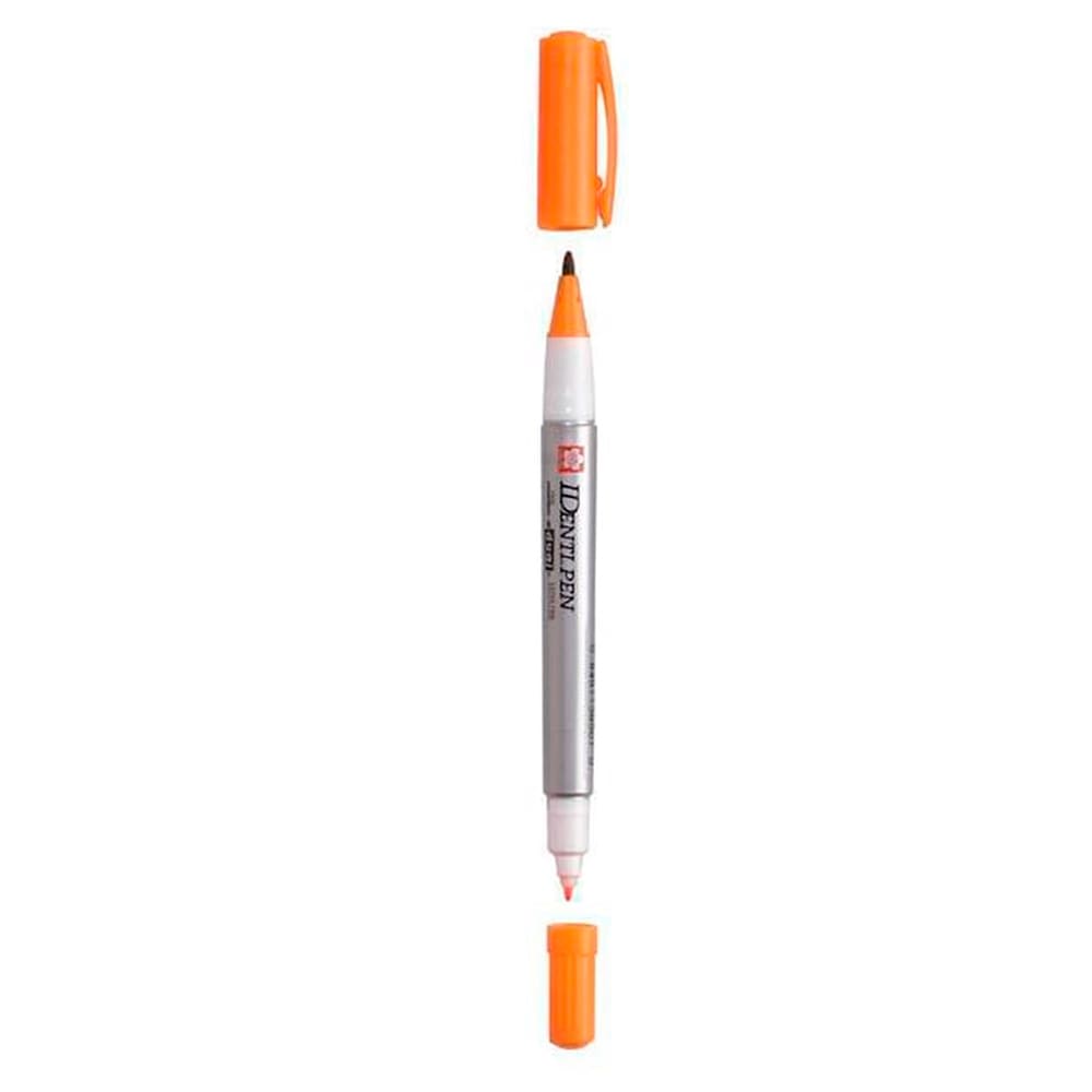 MARCADOR PERMANENTE DOBLE PUNTA IDENTIPEN NARANJA SAKURA1