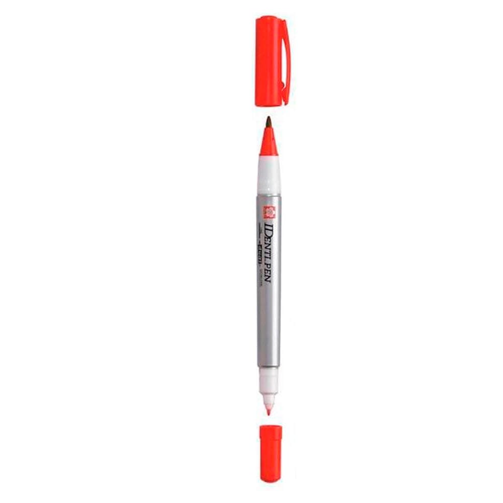 MARCADOR PERMANENTE DOBLE PUNTA IDENTIPEN ROJO SAKURA1