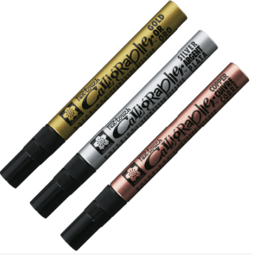 MARCADOR SAKURA PERMANENTE PEN TOUCH CALLIGRAPHER 5.0MM ORO1