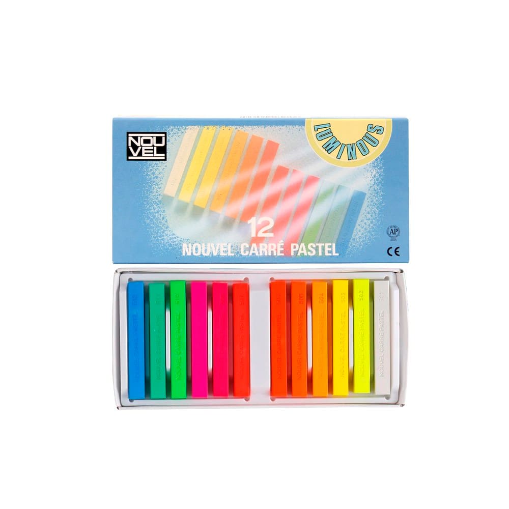 PASTEL SECO NOUVEL CARRE SET 12 BARRAS DE COLORES LUMINOSOS1