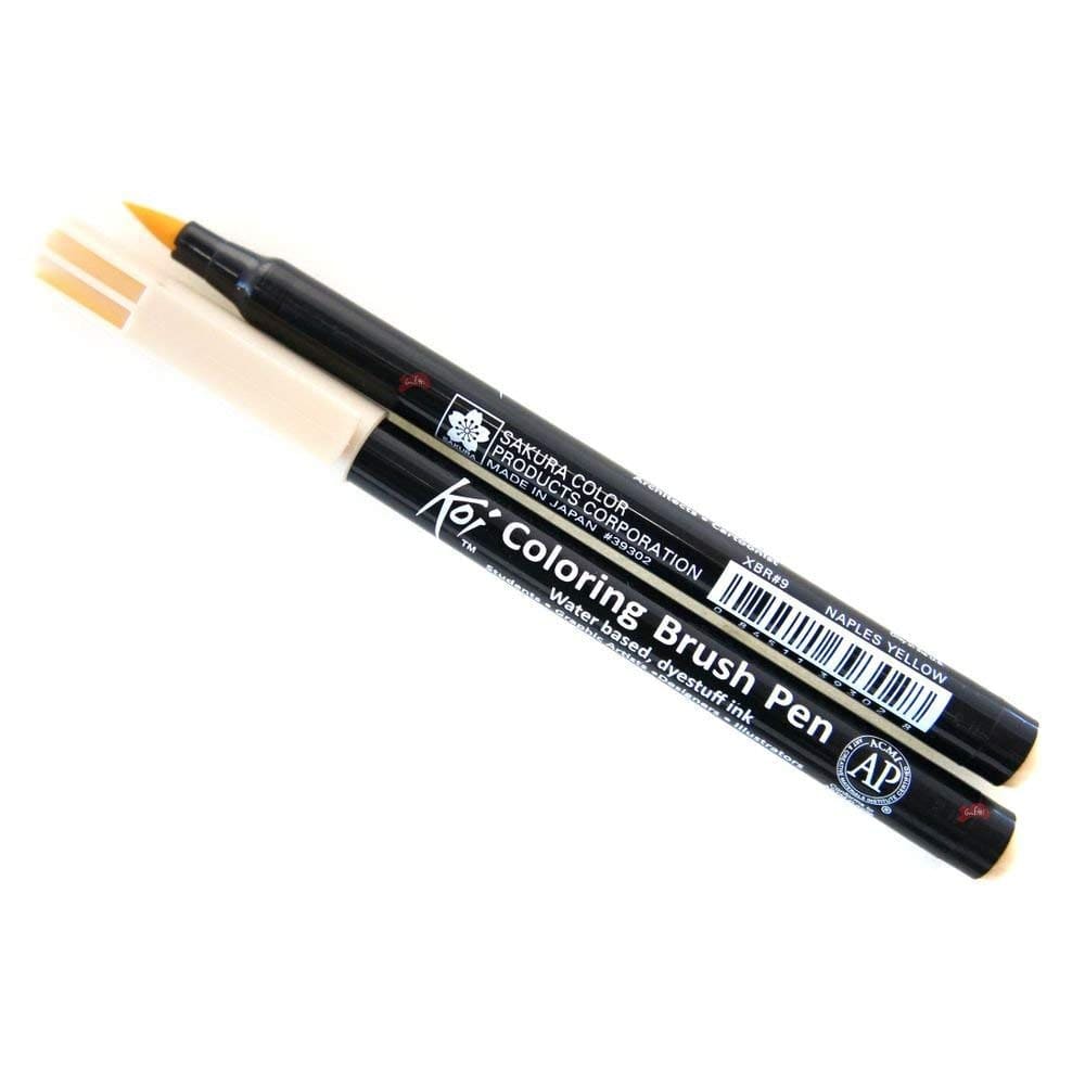 MARCADOR ACUARELABLE SAKURA KOI COLORING BRUSH AMARILLO NÁPOLES1