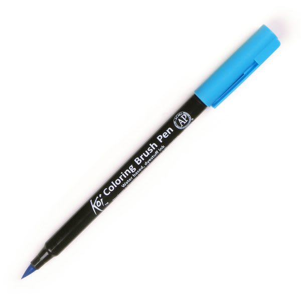 MARCADOR ACUARELABLE SAKURA KOI COLORING BRUSH AZUL AGUA1
