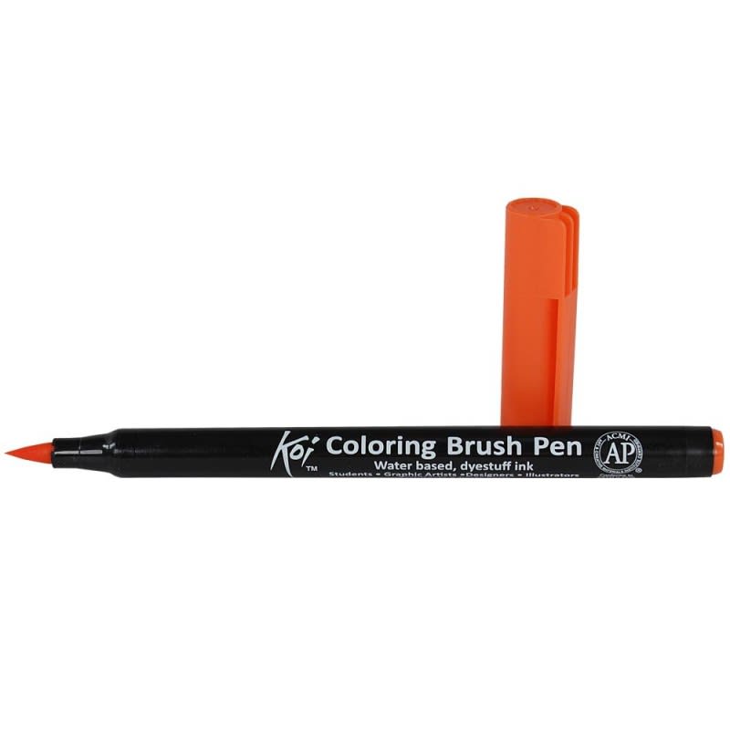 MARCADOR ACUARELABLE SAKURA KOI COLORING BRUSH NARANJA1