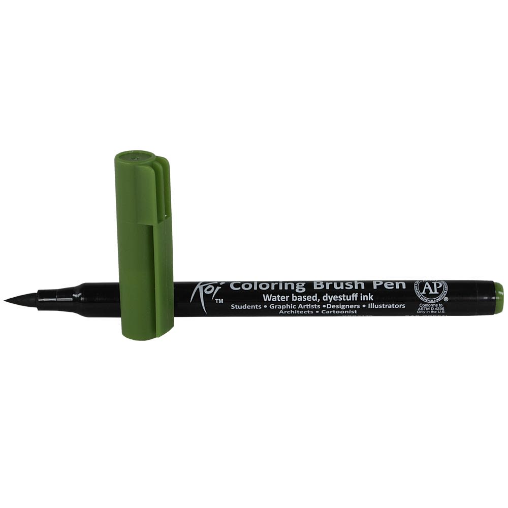 MARCADOR ACUARELABLE SAKURA KOI COLORING BRUSH VERDE SAVIA1