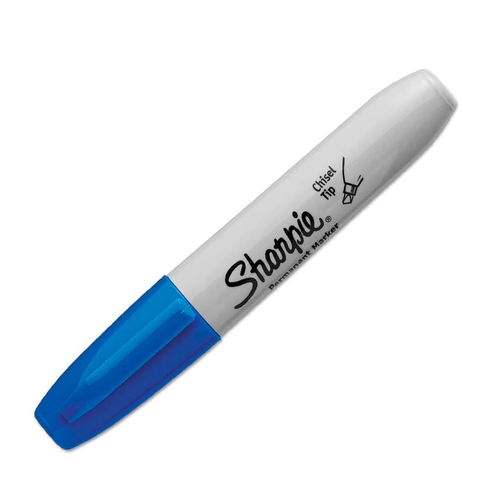 MARCADOR CHISEL TIP AZUL PUNTA BISELADA SHARPIE1
