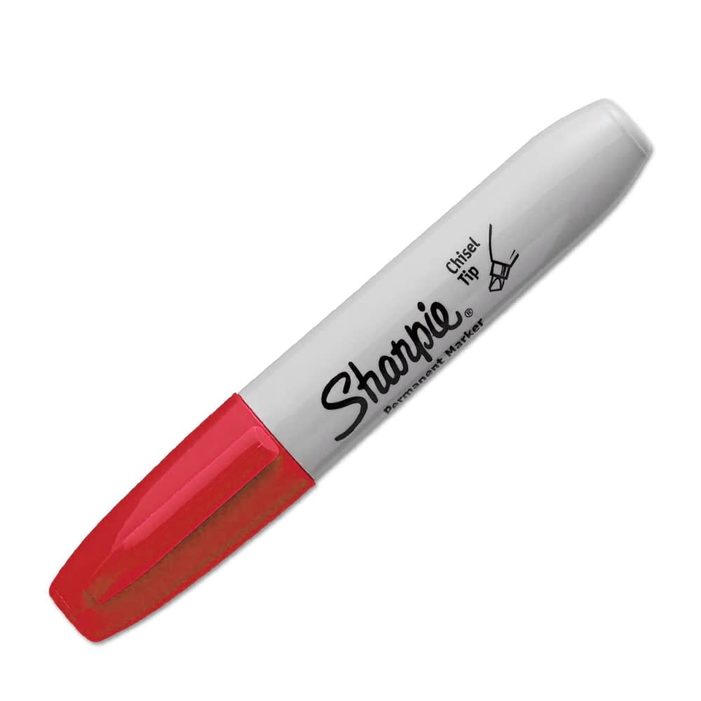 MARCADOR CHISEL TIP ROJO PUNTA BISELADA SHARPIE1