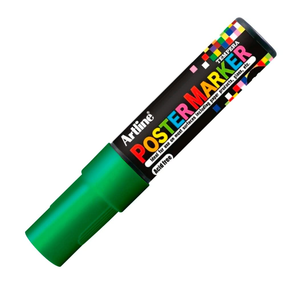 MARCADOR POSTER MARKER TEMPERA 12MM VERDE ARTLINE1