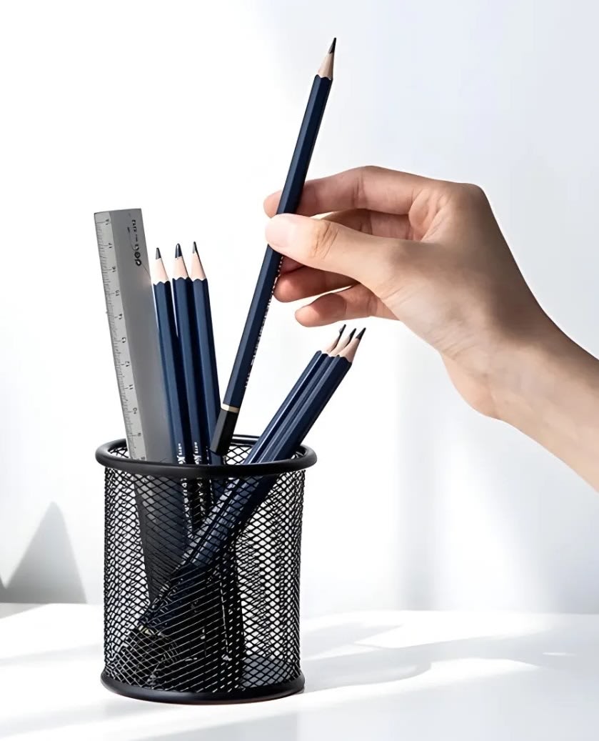 PORTALÁPIZ METÁLICO REDONDO 9X10CM HAND1