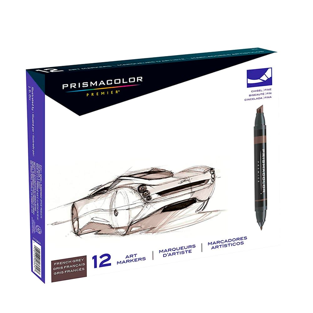 SET ROTULADORES DOBLE PUNTA PREMIER FRENCH GREY (12UN) PRISMACOLOR1