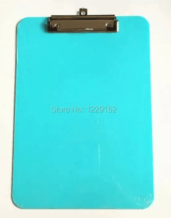 TABLA CON APRETADOR PLANO COLOR NEGRO PLASTICA 1 UNIDAD1