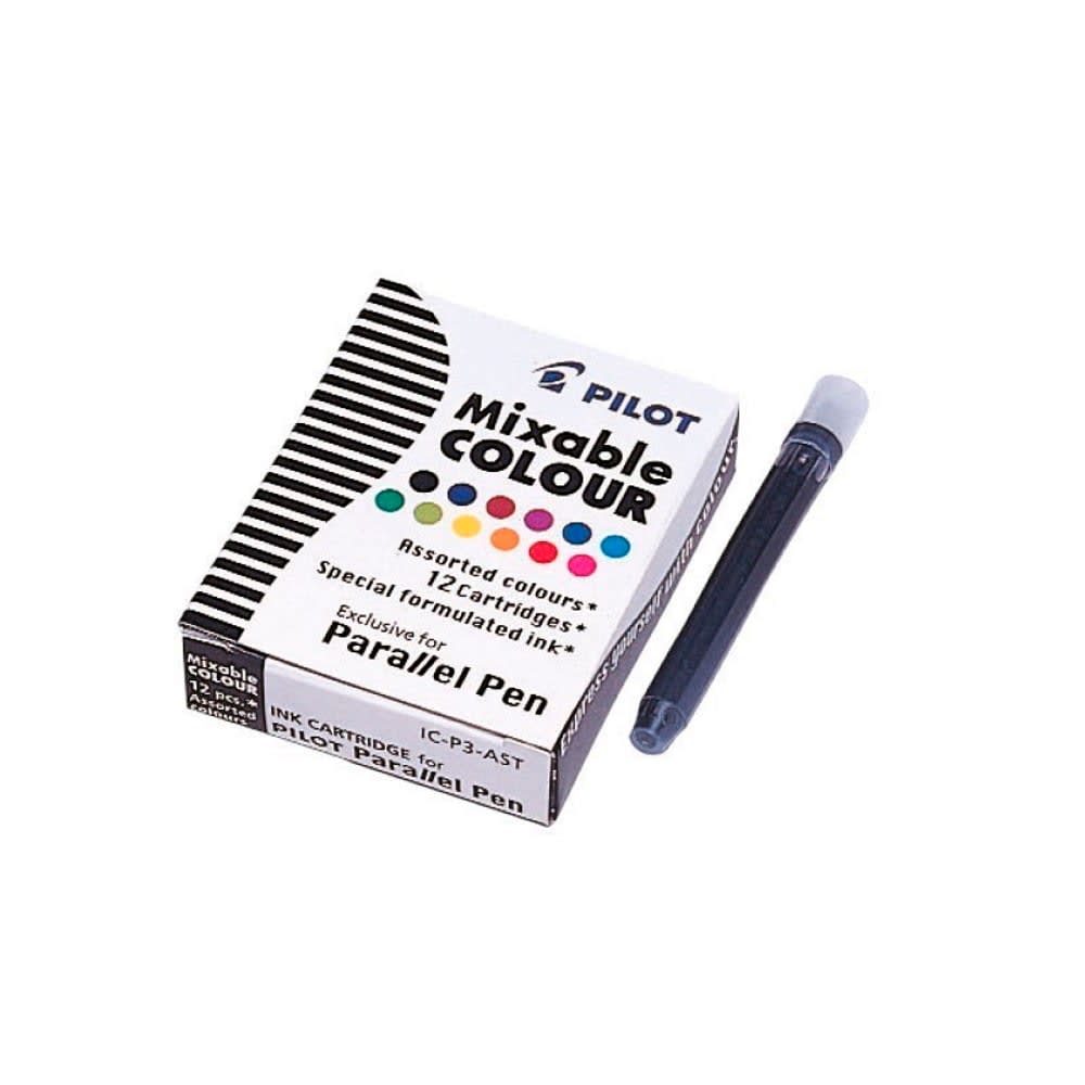 CARTUCHOS DE TINTA PARA PLUMA PARALLEL COLORES SURTIDOS (12UN) PILOT1