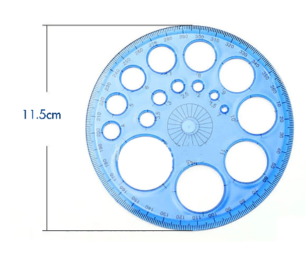 TRANSPORTADOR 360° + PLANTILLA DE CIRCULOS1