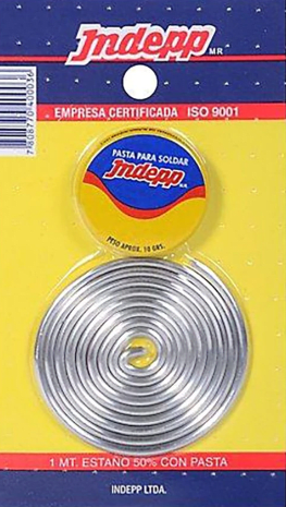 SOLDADURA ESTAÑO 50% + PASTA SOLDAR INDEEP1