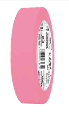 CINTA MASKING TAPE 24MM X 20M ROSADO LAVORO1