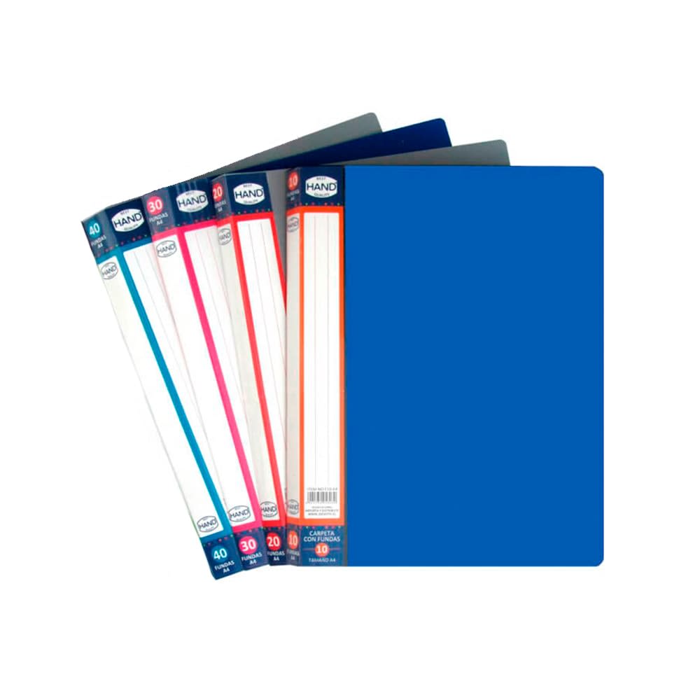 CARPETA A4 20 FUNDAS AZUL DATAZONE1