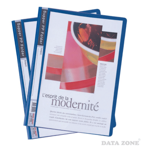 CARPETA PLASTICA CON ACOCLIP A4 AZUL1