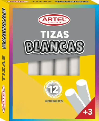 TIZAS BLANCAS (12UN) ARTEL1