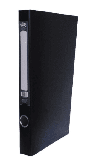 ARCHIVADOR PLÁSTICO OFICIO 2 AROS NEGRO ADIX1