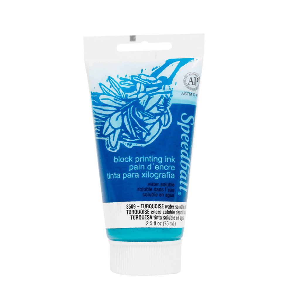TINTA AL AGUA PARA XILOGRAFÍA 75ML TURQUESA SPEEDBALL1