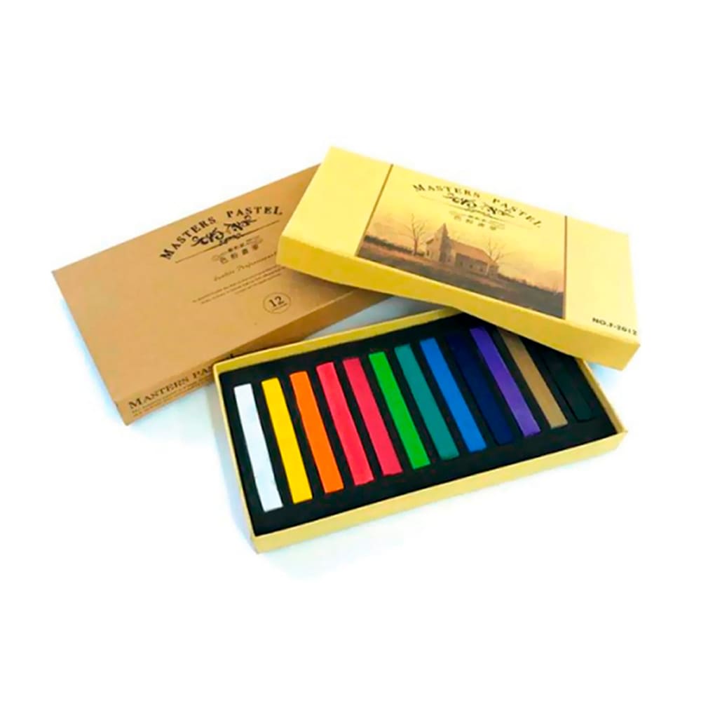 PASTEL SECO BARRA 12 COLORES MASTER MARIES1