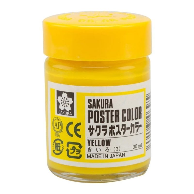 TEMPERA SAKURA PROFESIONAL POSTER COLOR 30 ML AMARILLO1