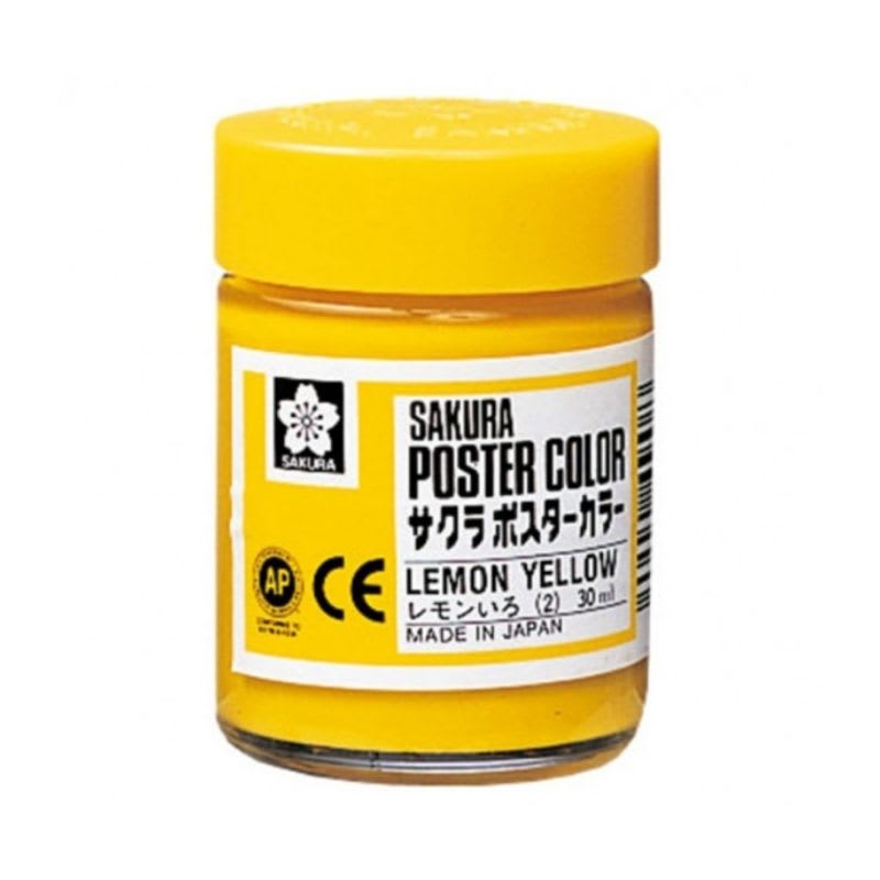 TEMPERA SAKURA PROFESIONAL POSTER COLOR 30 ML AMARILLO LIMON1