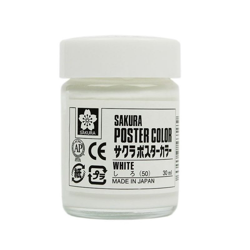 TEMPERA SAKURA PROFESIONAL POSTER COLOR 30 ML BLANCO1