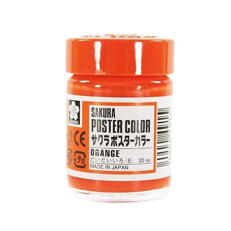 TEMPERA SAKURA PROFESIONAL POSTER COLOR 30 ML NARANJA1