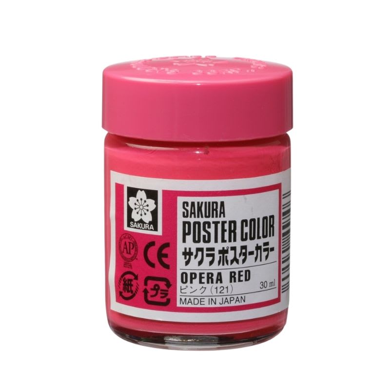 TEMPERA SAKURA PROFESIONAL POSTER COLOR 30 ML ROJO OPERA1