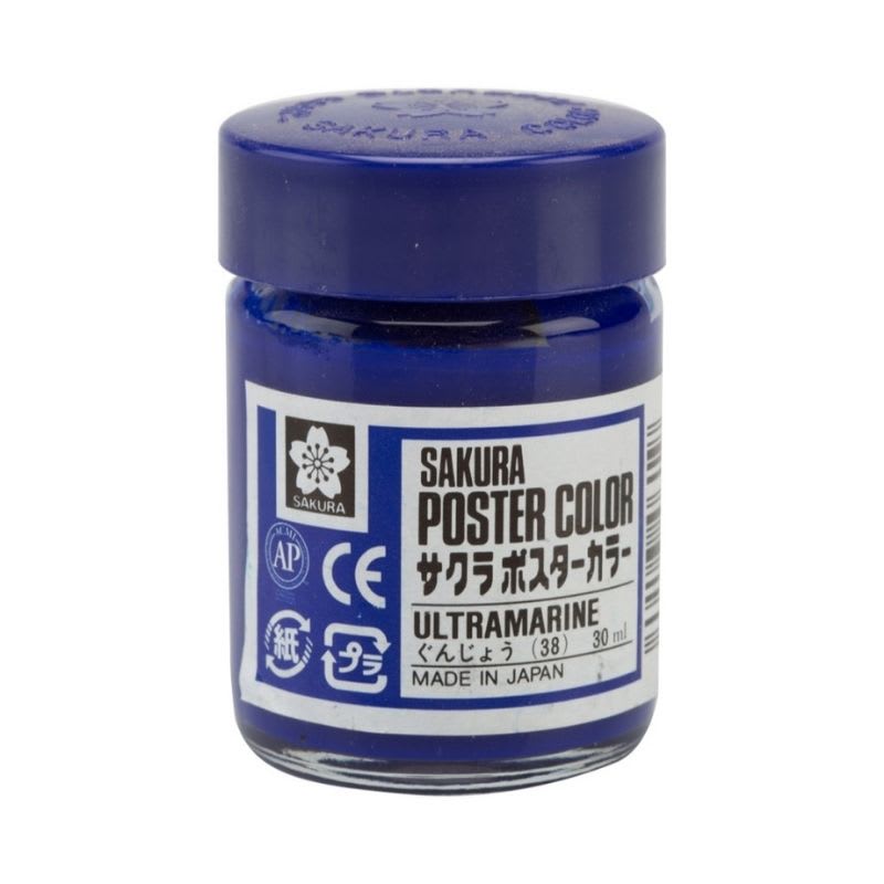 TEMPERA SAKURA PROFESIONAL POSTER COLOR 30 ML ULTRAMARINO1
