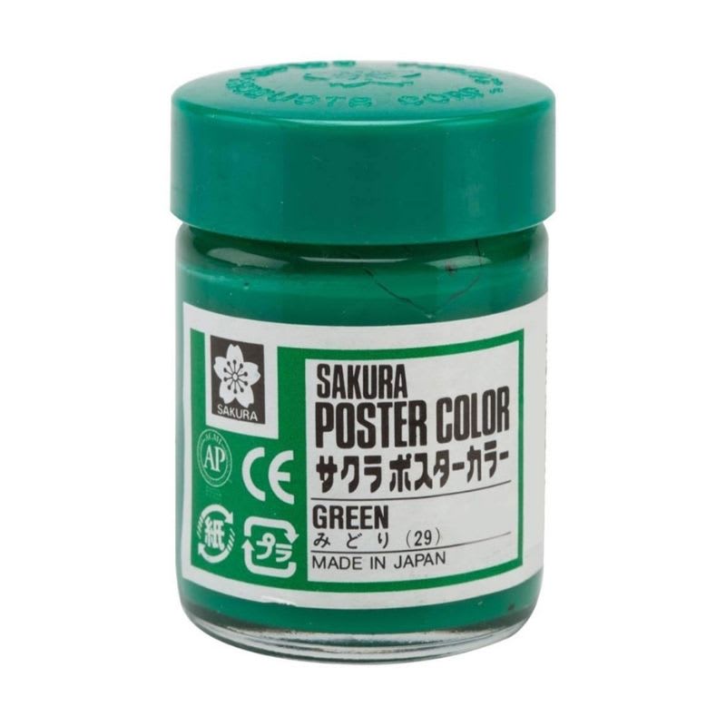 TEMPERA SAKURA PROFESIONAL POSTER COLOR 30 ML VERDE1
