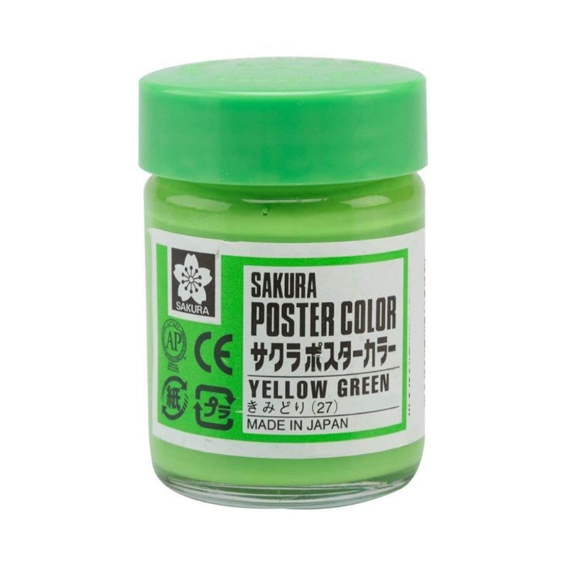 TEMPERA SAKURA PROFESIONAL POSTER COLOR 30 ML VERDE AMARILLO1