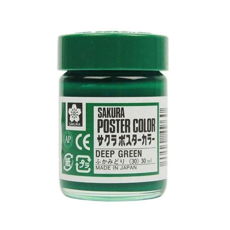 TEMPERA SAKURA PROFESIONAL POSTER COLOR 30 ML VERDE INTENSO1