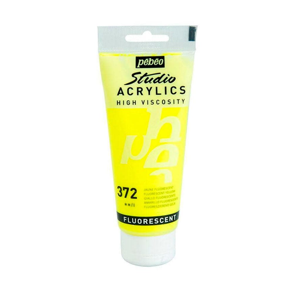 ACRÍLICO 100ML AMARILLO FLUORESCENTE (372) PEBEO1