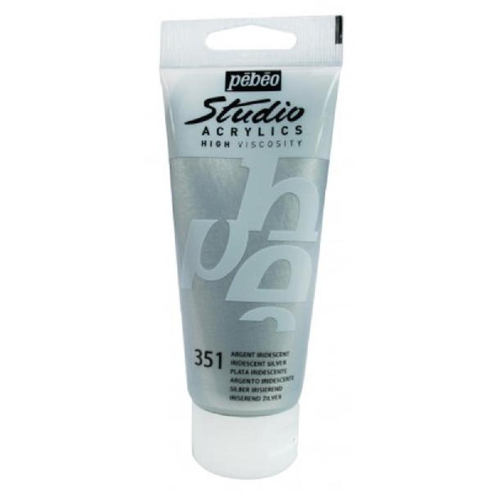 ACRÍLICO 100ML PLATA IRIDISCENTE (351) PEBEO1