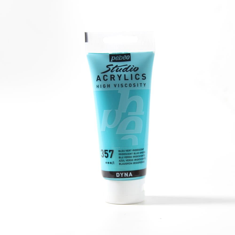 ACRÍLICO 100ML AZUL VERDE IRIDISCENTE (357) PEBEO1